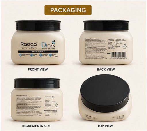 Raaga Professional DeTan Tan Removal Cream with Kojic & Milk – 500g