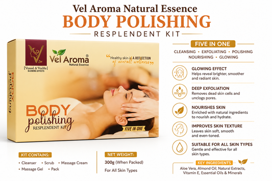 Vel Aroma Natural Essence Body Polishing Resplendent Kit – Five in One (750g)